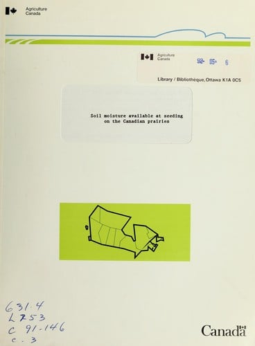 Soil moisture available at seeding on the Canadian prairies