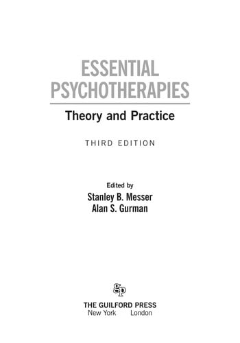 Essential psychotherapies