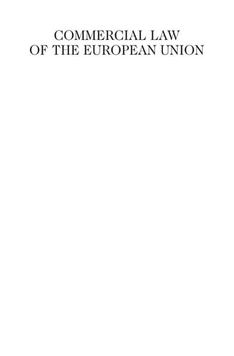 Commercial Law of the European Union