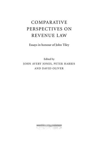 Comparative perspectives on revenue law