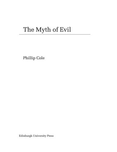 MYTH OF EVIL