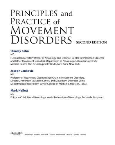 Principles and practice of movement disorders