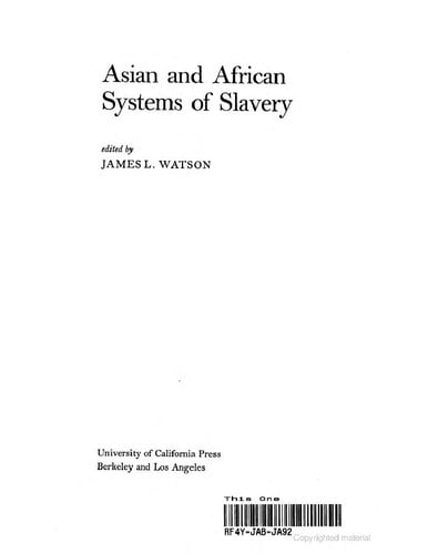 Asian and African systems of slavery