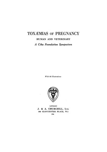 Toxaemias of pregnancy