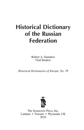 Historical dictionary of the Russian Federation