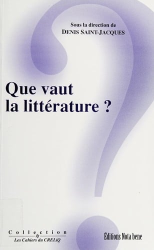 Que vaut la littérature?