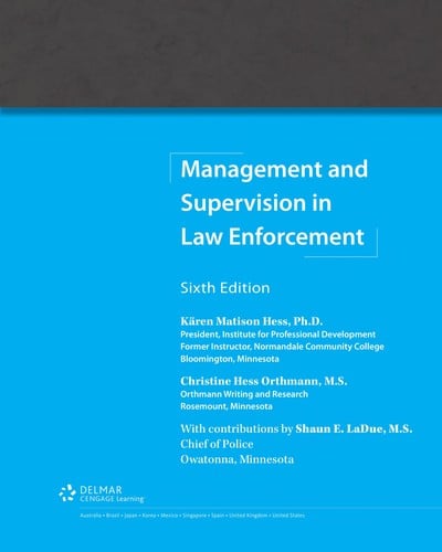 Management and supervision in law enforcement