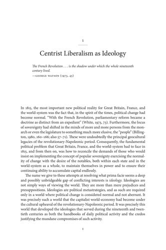Centrist liberalism triumphant, 1789/1914