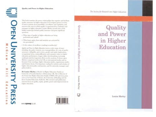 Quality and power in higher education