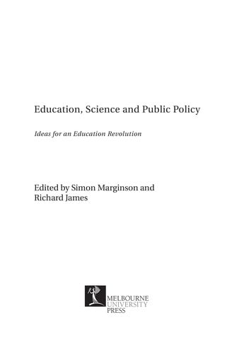 Education, science and public policy