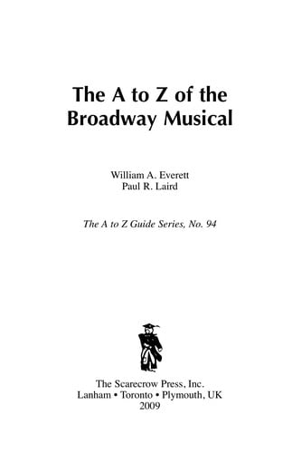 The A to Z of the Broadway Musical