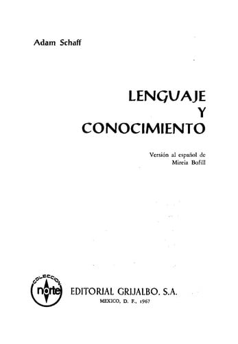 Lenguaje y conocimiento
