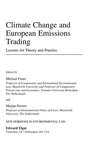 Climate change and European emissions trading