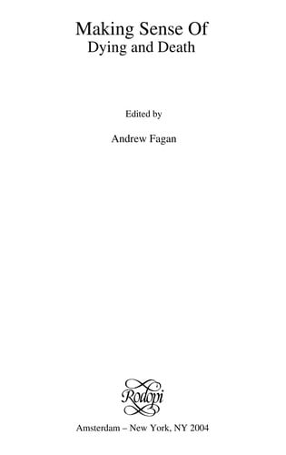 Making sense of dying and death