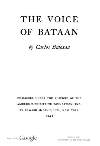 The voice of Bataan