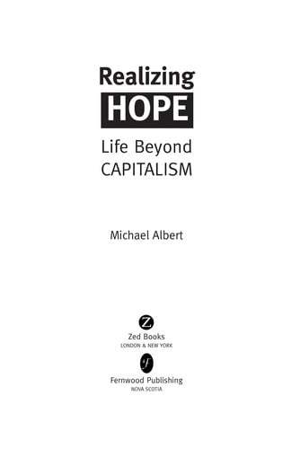 Realizing hope: life beyond capitalism