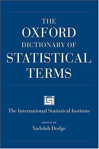 The Oxford dictionary of statistical terms