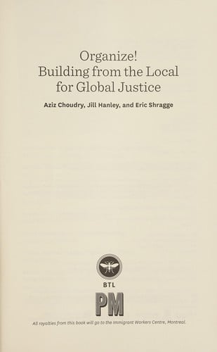 Organize!: Building from the Local for Global Justice