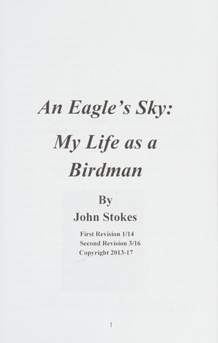 An eagle's sky: my life as a birdman
