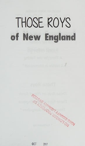 Those Roys of New England