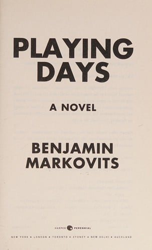 Playing days: a novel
