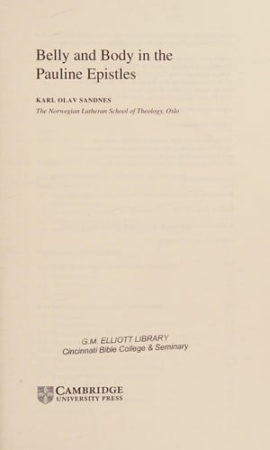 Belly and the body in the Pauline Epistles
