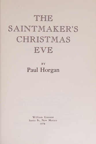 The saintmaker's Christmas Eve