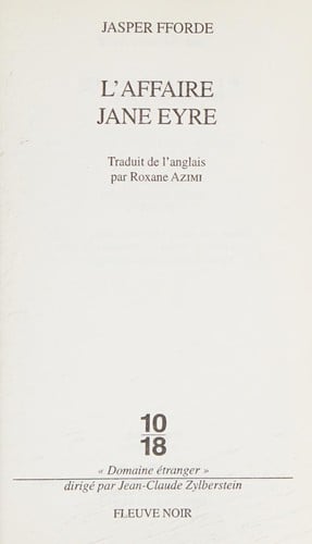 L'affaire Jane Eyre (Thursday Next vol. 1)