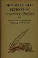 John Marshall's defense of McCulloch v. Maryland.