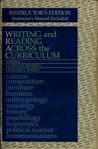Writing and reading across the curriculum