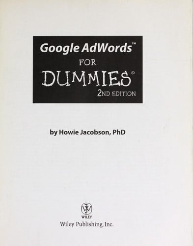 Google AdWords for dummies