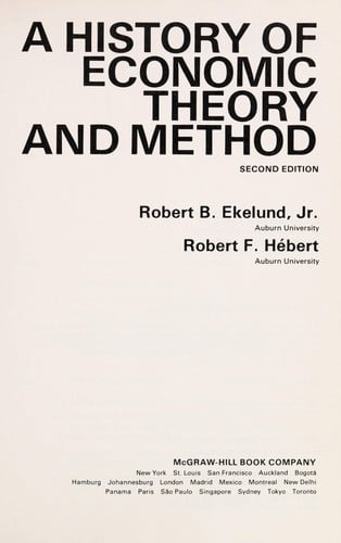 A history of economic theory and method