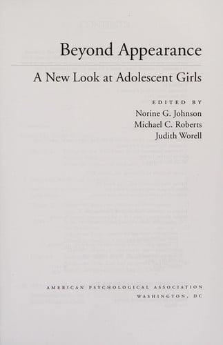 Beyond appearance: new look at adolescent girls