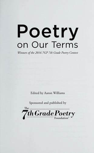 Poetry on our terms: winners of the 2016 7GP 7th grade poetry contest