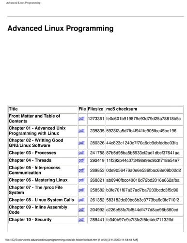 Advanced Linux programming