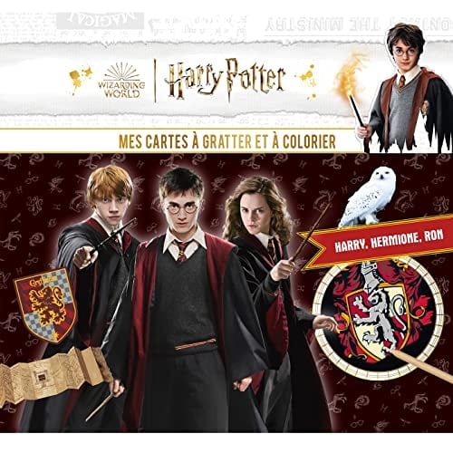 Harry Potter, mes cartes à gratter Harry, Hermione, Ron