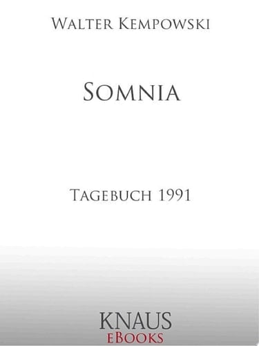 Somnia Tagebuch 1991