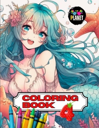 Anime & Mandala Mermaid coloring Book for women and adults | Best Coloring activity
