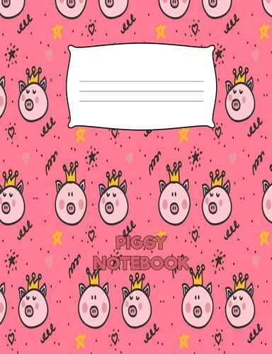 Piggy Notebook Cute Pig Composition Book 7.44" X 9.69" 100 Pages College Ruled