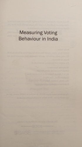 Measuring Voting Behaviour in India