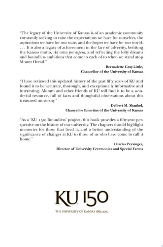 Transforming the University of Kansas A History, 1965–2015