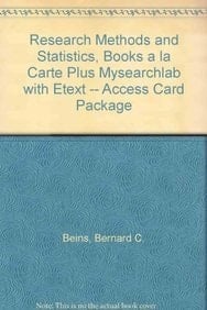 Research Methods and Statistics, Books a la Carte Plus MySearchLab with eText -- Access Card Package