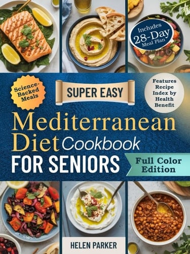 Super Easy Mediterranean Diet Cookbook for Seniors: Evidence-Based Recipes with a 30-Day Meal Plan to Boost Energy, Improve Heart and Brain Health, and Support Strong, Healthy Aging