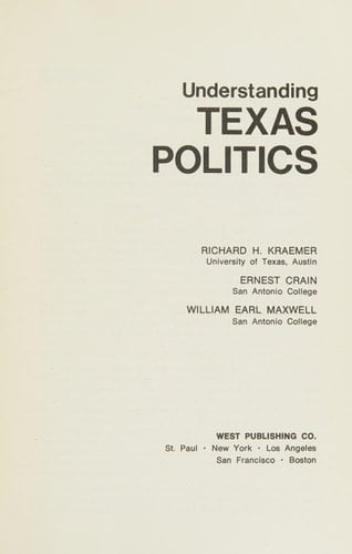 Understanding Texas Politics