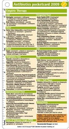 Antibiotics Pocketcard 2009