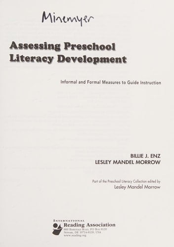 Assessing Preschool Literacy Development Informal and Formal Measures to Guide Instruction