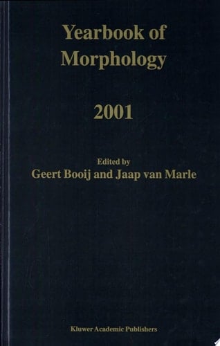 Yearbook of Morphology 2001