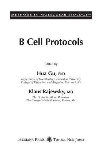 B Cell Protocols