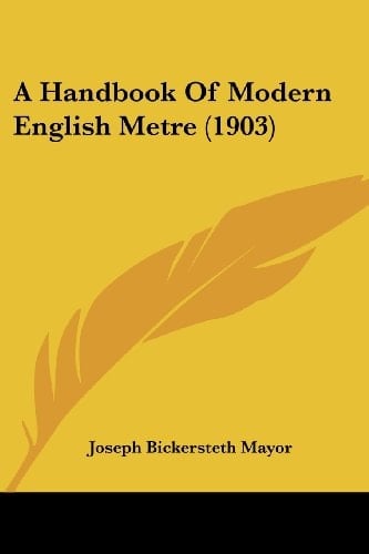 A Handbook Of Modern English Metre (1903)