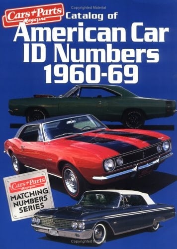 Catalog of American Car I. D. Numbers 1960-69